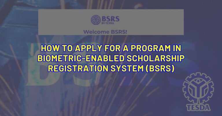 How to Apply for a BSRS Program at TESDA - TESDA Online Program